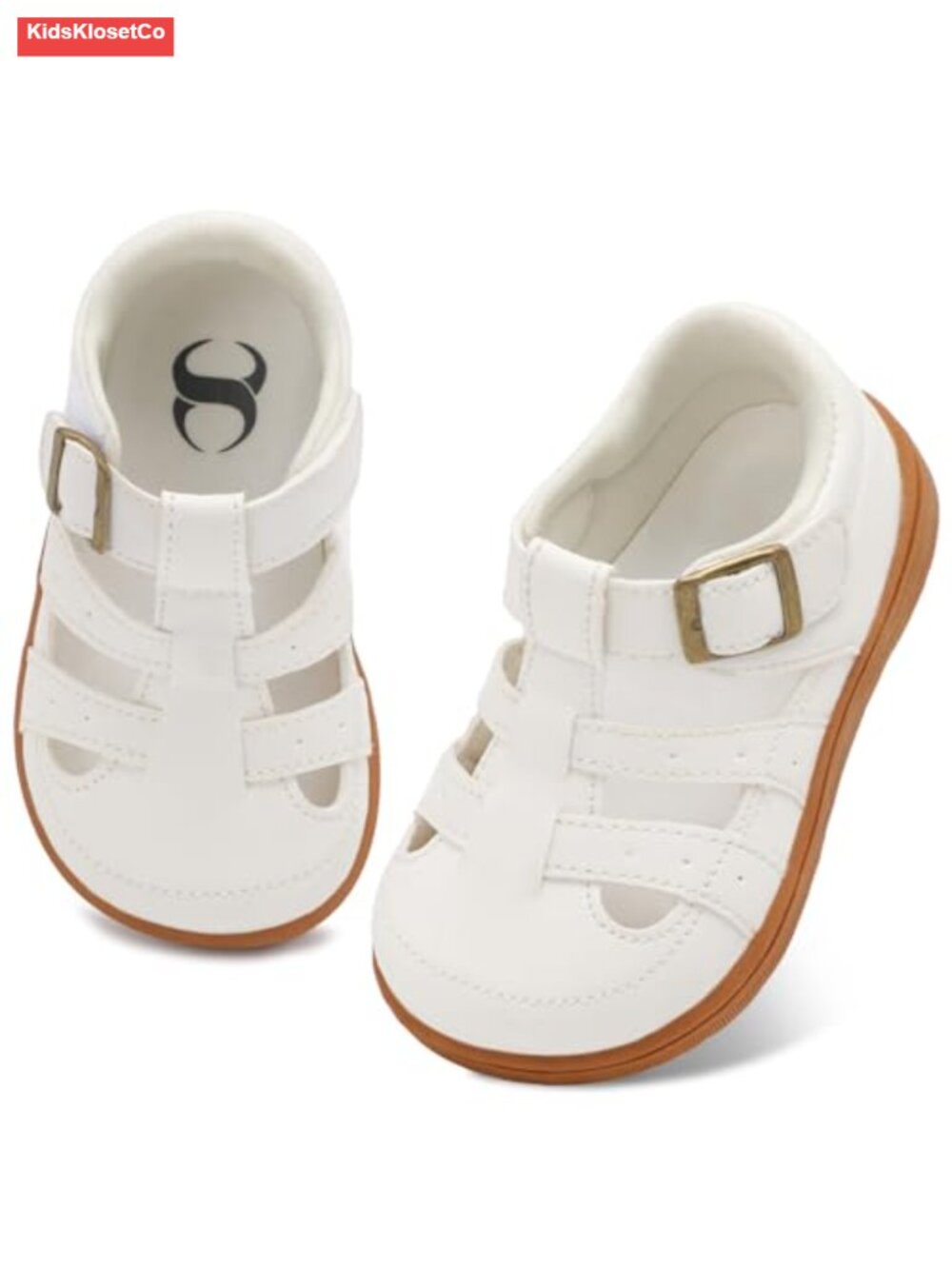 Toddler Mary Jane Flat Shoes Wide Toe Hook & Loop Leather Girls Boys